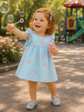 Vestido azul Menina